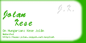 jolan kese business card